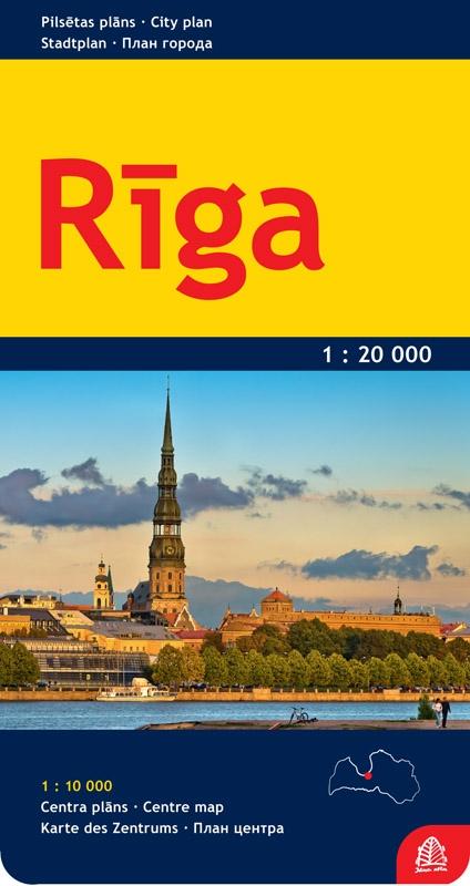 Plan de ville - Riga (Lettonie) | Jana Seta carte pliée Jana Seta 