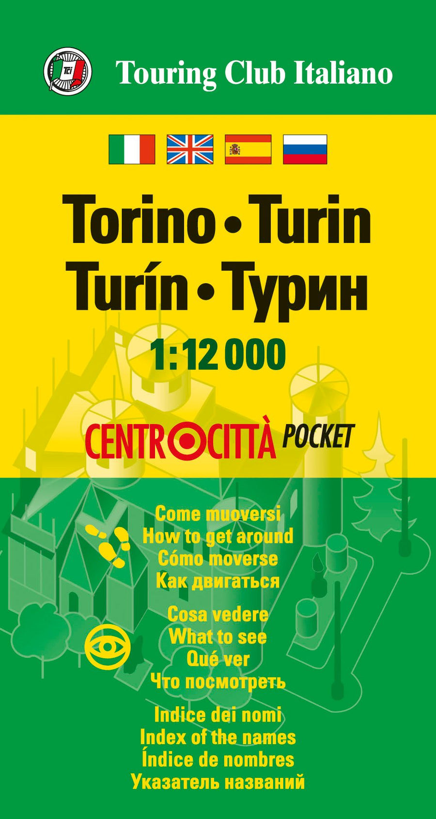 Plan de ville - Turin | Touring Club Italiano carte pliée Touring 
