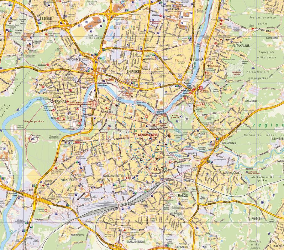 Plan de ville - Vilnius (Lituanie) | Jana Seta carte pliée Jana Seta 