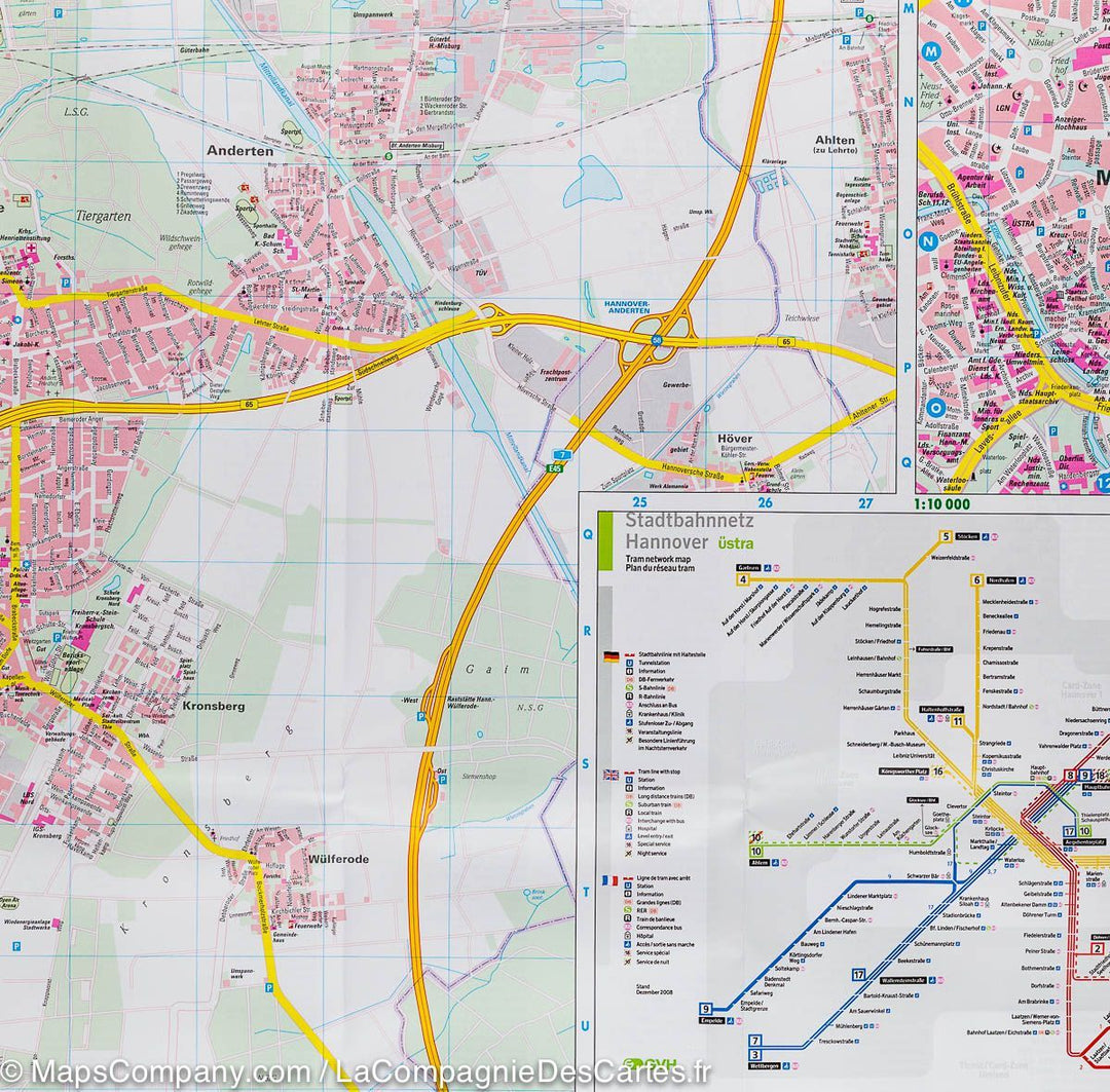 Plan détaillé - Hanovre (Allemagne) | Freytag & Berndt carte pliée Freytag & Berndt 