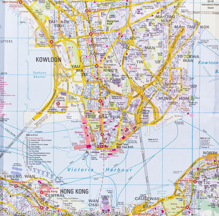 Plan détaillé - Hong Kong | Nelles Map carte pliée Nelles Verlag 