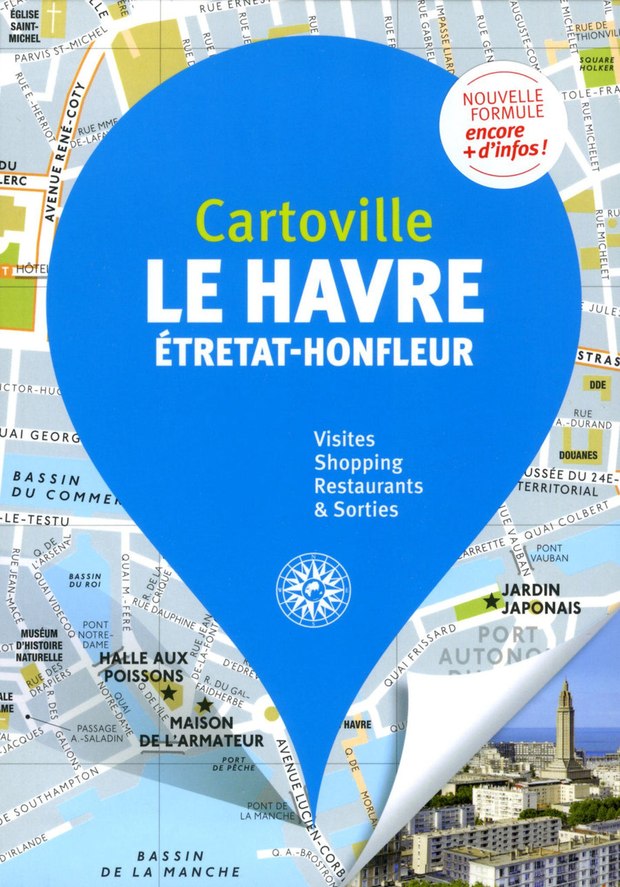 Plan détaillé - Le Havre, Etretat, Honfleur | Cartoville carte pliée Gallimard 
