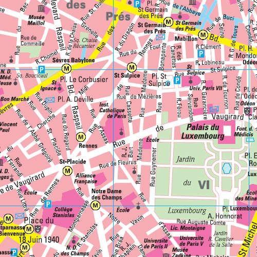 Plan détaillé - Paris | Freytag & Berndt carte pliée Freytag & Berndt 