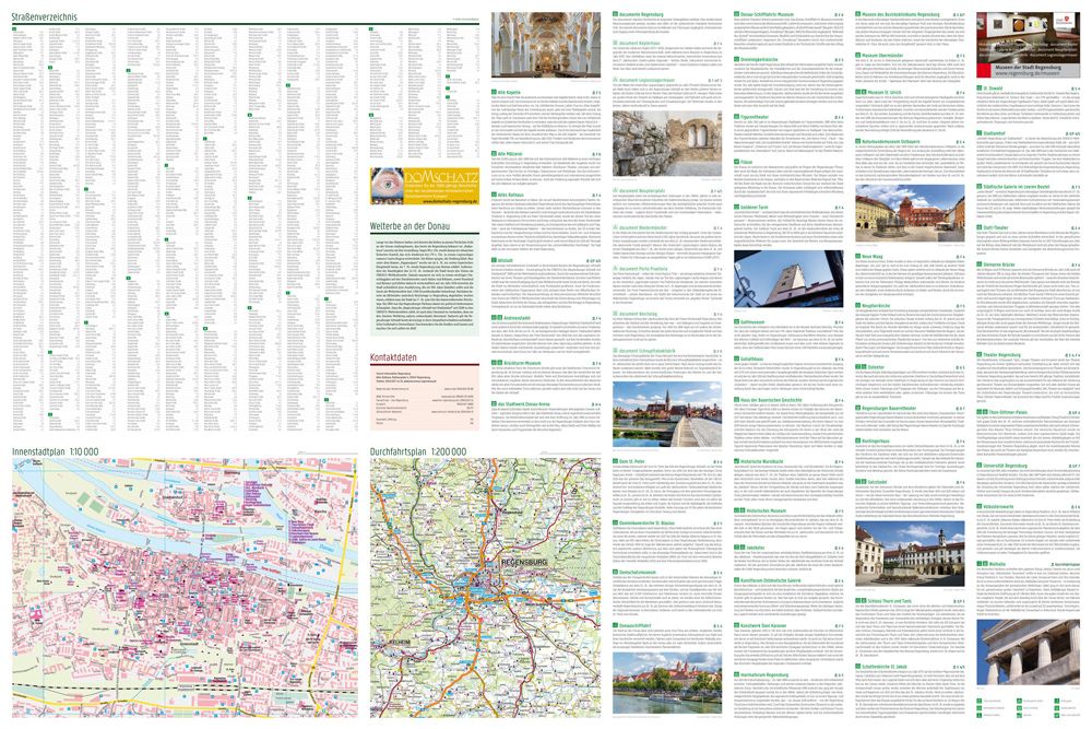 Plan détaillé - Ratisbonne / Regensburg (Bavière) | Freytag & Berndt carte pliée Freytag & Berndt 