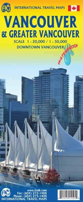 Plan de Vancouver et de sa région (Canada) | ITM - La Compagnie des Cartes