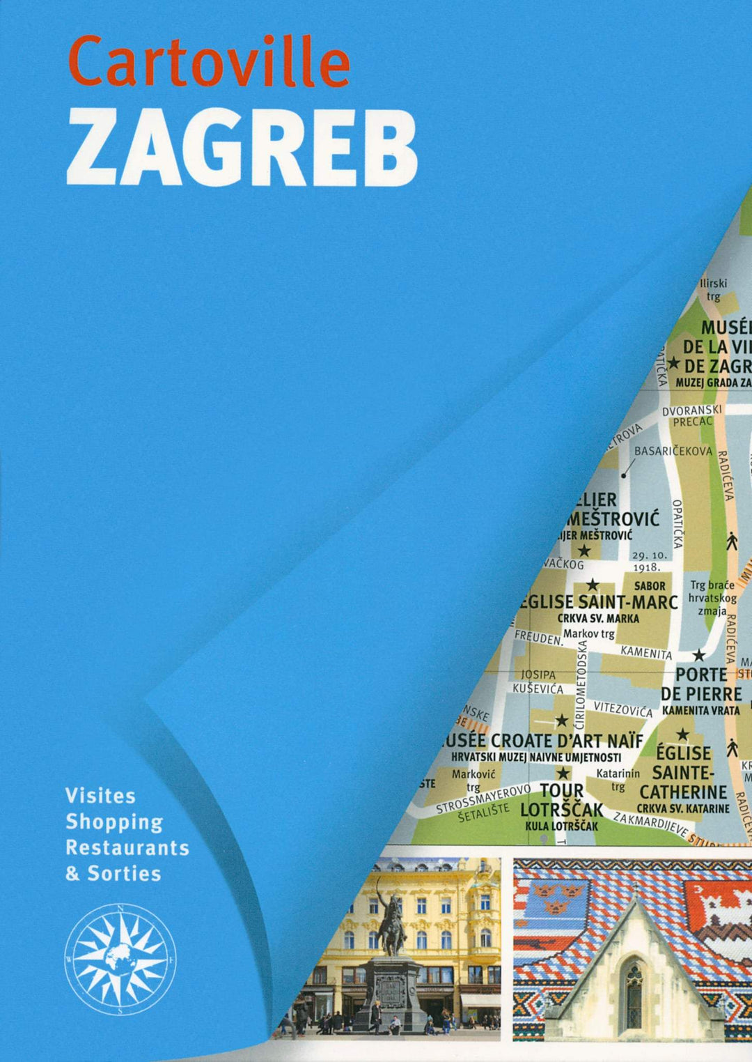 Plan détaillé - Zagreb | Cartoville carte pliée Gallimard 