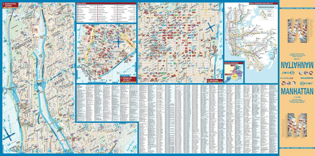 Plan plastifié - Manhattan | Borch Map carte pliée Borch Map 