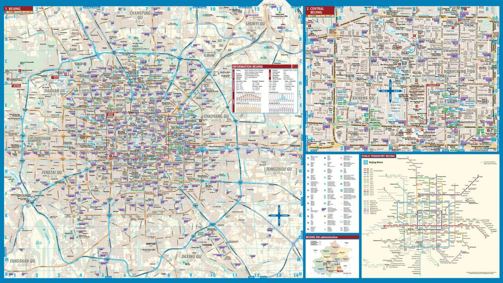 Plan plastifié - Pékin / Beijing | Borch Map carte pliée Borch Map 