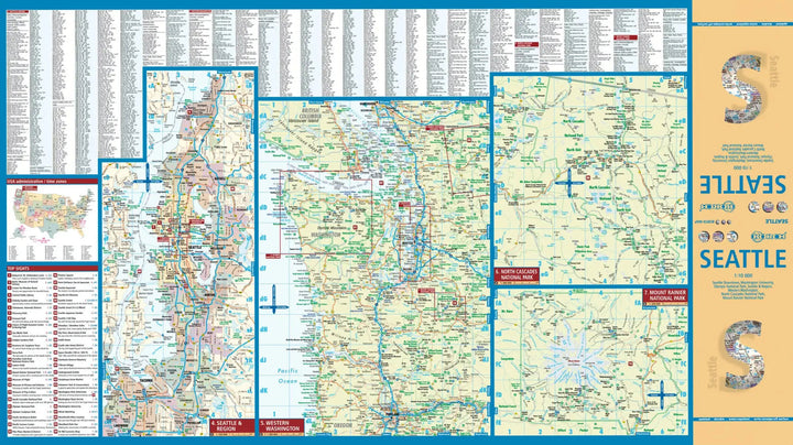 Plan plastifié - Seattle | Borch Map carte pliée Borch Map 