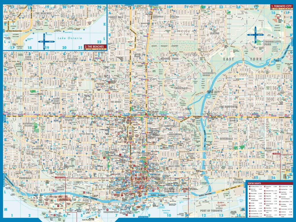 Plan plastifié - Toronto | Borch Map carte pliée Borch Map 