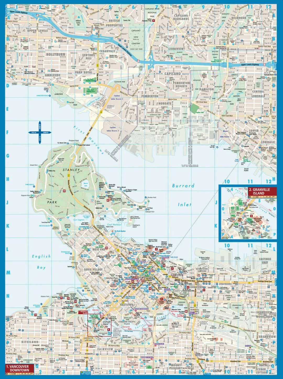 Plan plastifié - Vancouver | Borch Map carte pliée Borch Map 