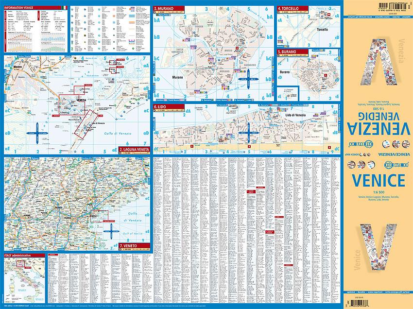 Plan plastifié - Venise | Borch Map carte pliée Borch Map 