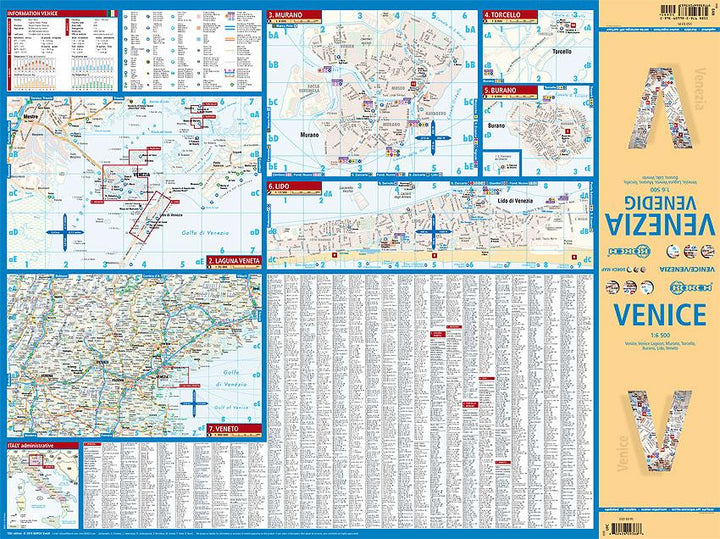 Plan plastifié - Venise | Borch Map carte pliée Borch Map 