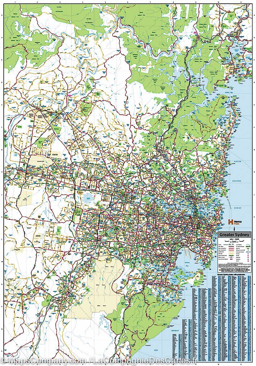 Plan de Sydney et de sa région (Australie) | Hema Maps - La Compagnie des Cartes