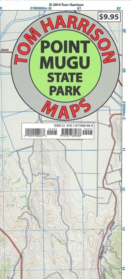 Point Mugu State Park, Californie | Tom Harrison Maps carte pliée Tom Harrison Maps 