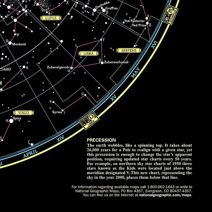 Poster (en anglais) - Etoiles - 78 x 58 cm | National Geographic carte murale petit tube National Geographic 