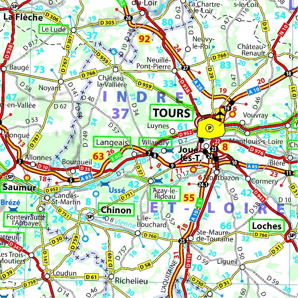 Laminated poster - France Road 721 - 100 x 110 cm | Michelin