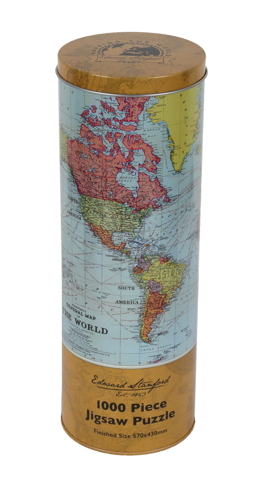 Puzzle du monde (1 000 pièces), en anglais - livré dans un tube | Robert Frederick puzzle Robert Frederick 