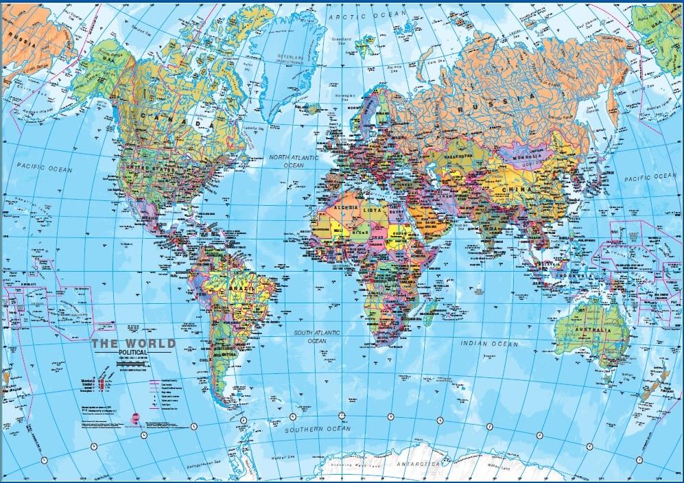 Puzzle du monde (en anglais) - 1000 pièces | Maps International puzzle Maps International 