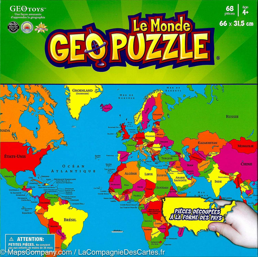 Puzzle géographique - L'Europe (58 pièces) pour enfants 4 ans et +