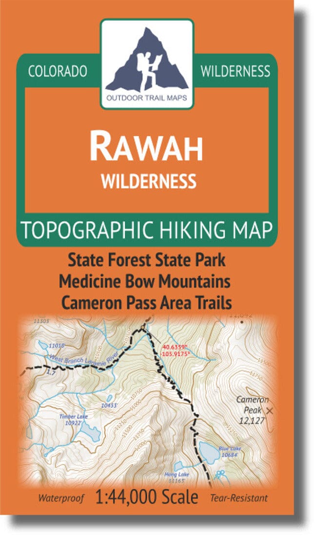 Rawah Wilderness 1:44k | Outdoor Trail Maps LLC carte pliée 