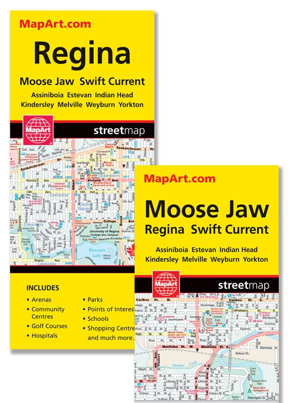 Regina / Moose Jaw Folded Map - 1168 | MapArt carte pliée 
