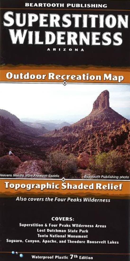 Superstition Wilderness - Arizona | Beartooth Publishing Hiking Map 