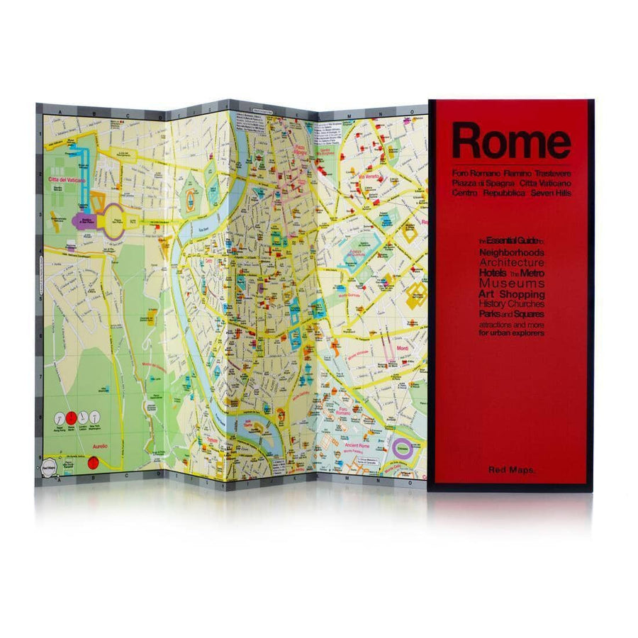 Rome, Italy: Foro Romano Falmino Trastervere : Piazza di Spagna Citta Vaticano : Centro Repubblica Seven Hills by Red Maps