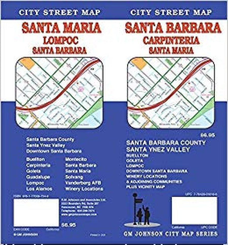 Santa Barbara, Carpinteria And Santa Maria, California | GM Johnson Road Map 