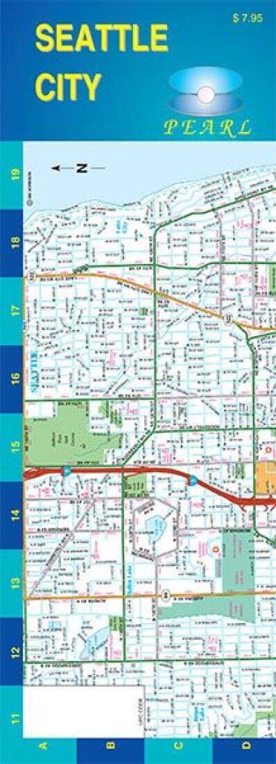 Seattle - Washington - Pearl Map - laminated | GM Johnson Road Map 