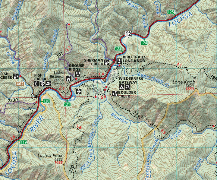 Selway Bitterroot Wilderness : moitié nord (Montana) | Cairn Cartographics carte pliée Cairn Cartographics 