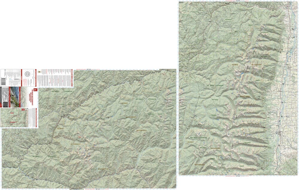 Selway Bitterroot Wilderness : moitié nord (Montana) | Cairn Cartographics carte pliée Cairn Cartographics 