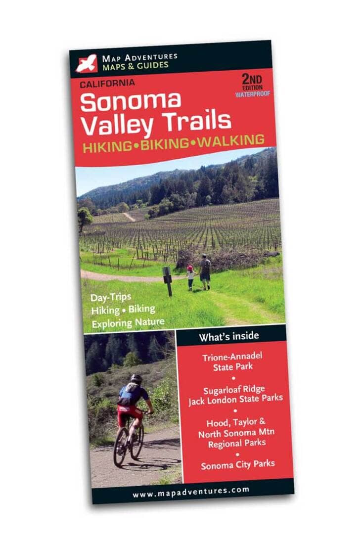 Sonoma Valley Trails HIKING • WALKING • BIKING Trail | Map Adventures carte pliée 