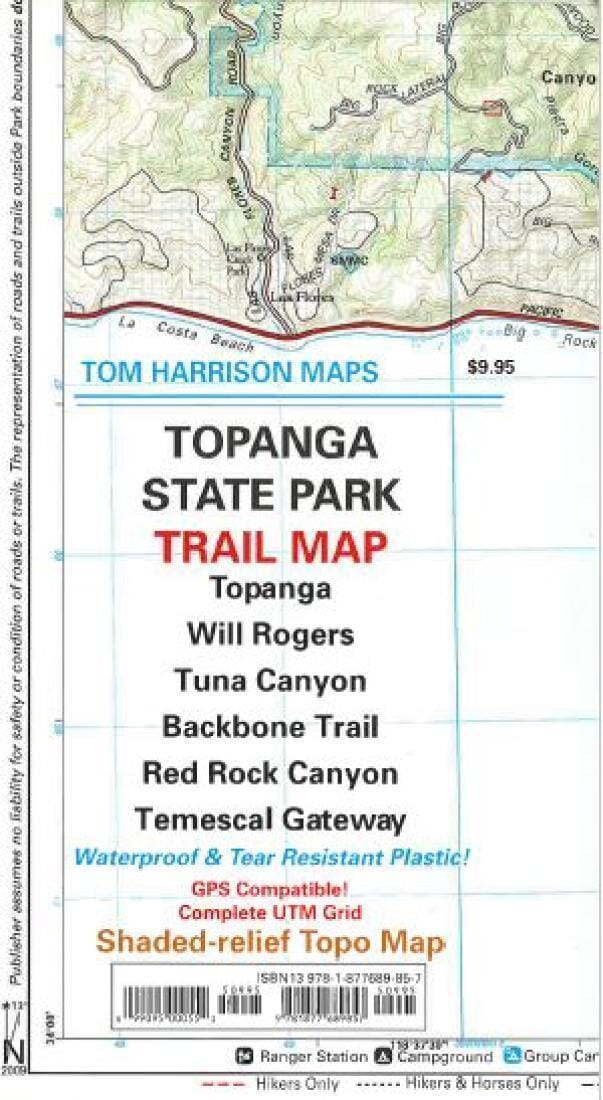 Topanga State Park, California by Tom Harrison Maps