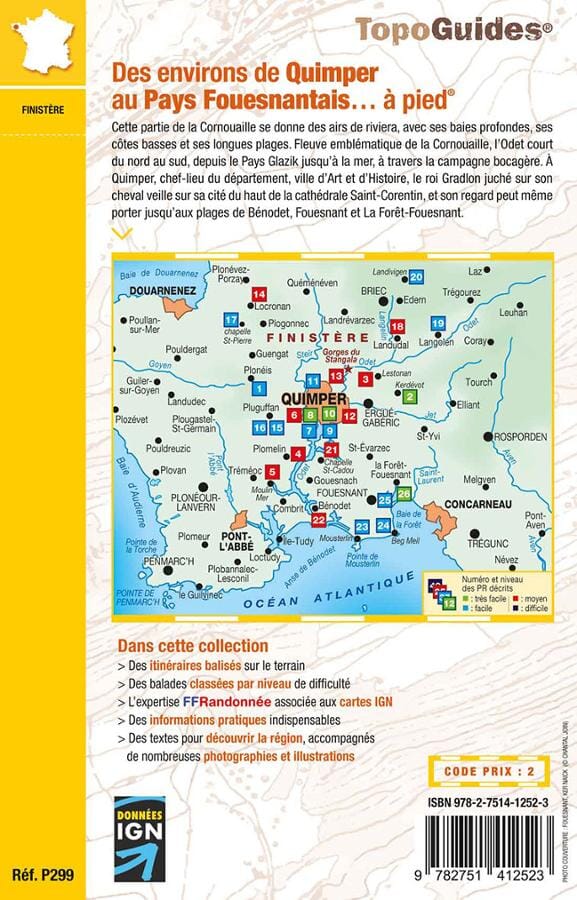 Topoguide de randonnée - Des environs de Quimper au Pays Fouesnantais à pied | FFR guide petit format FFR - Fédération Française de Randonnée 