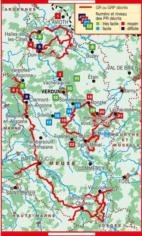 Topoguide de randonnée - Itinérance et randonnées à travers la Meuse | FFR guide de randonnée FFR - Fédération Française de Randonnée 