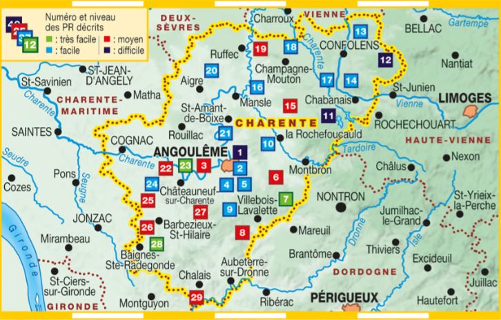 Topoguide de randonnée - La Charente à pied | FFR guide de randonnée FFR - Fédération Française de Randonnée 