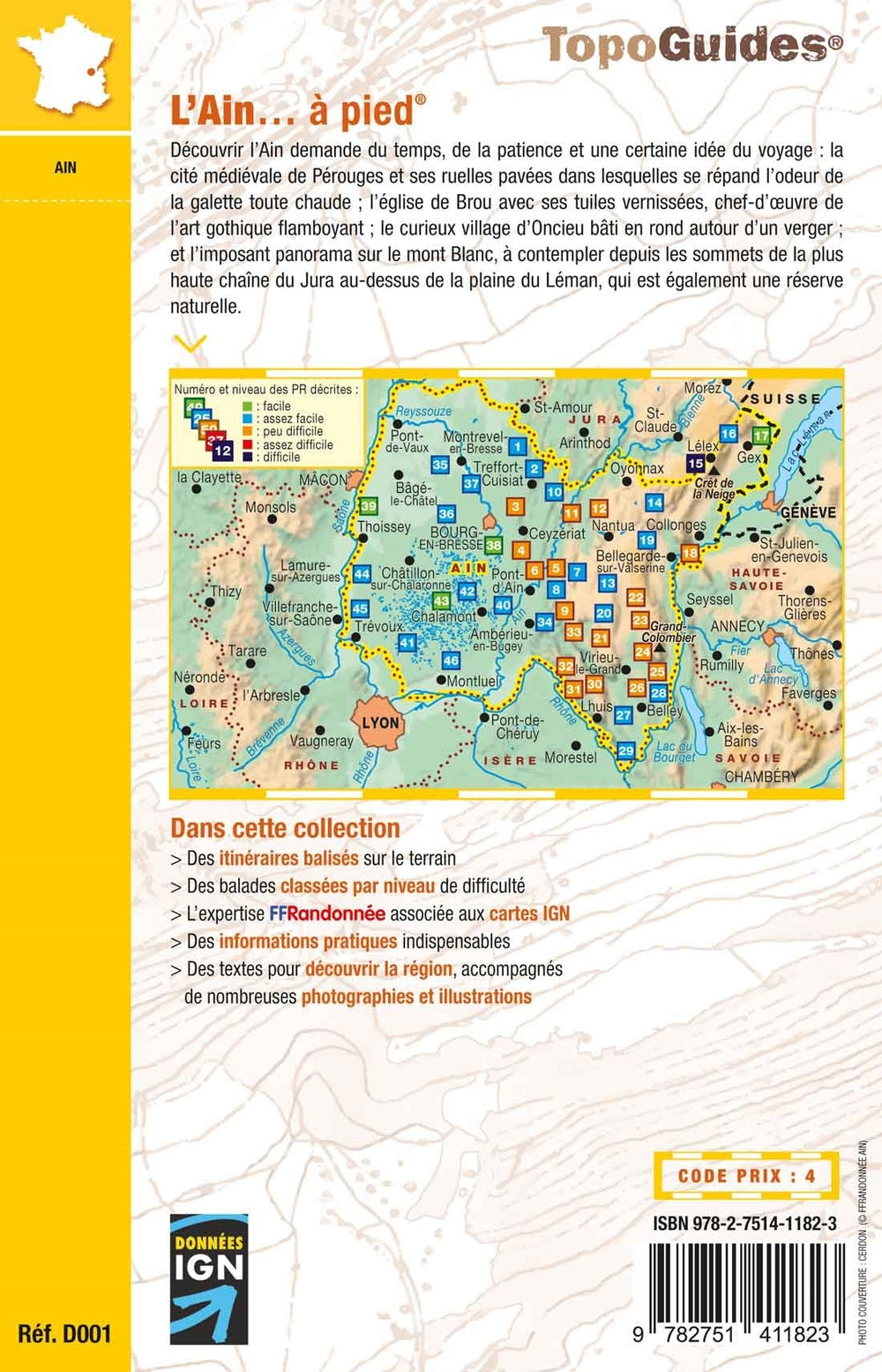 Topoguide de randonnée - L'Ain à pied | FFR guide de randonnée FFR - Fédération Française de Randonnée 