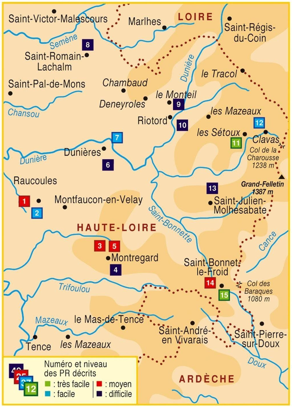 Topoguide de randonnée - Le Haut-Pays du Velay à pied | FFR guide de randonnée FFR - Fédération Française de Randonnée 