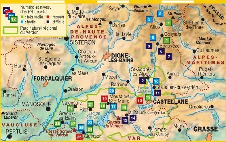 Topoguide de randonnée - Le Verdon... à pied : Sources, gorges, lacs & plateaux | FFR guide de randonnée FFR - Fédération Française de Randonnée 