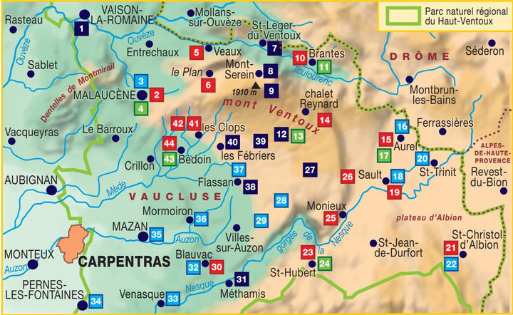 Topoguide de randonnée - Parc Naturel Régional du Mont-Ventoux | FFR guide de randonnée FFR - Fédération Française de Randonnée 