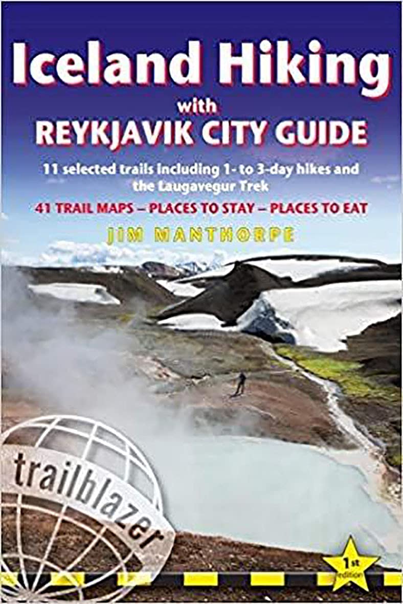 Topoguide de randonnées (en anglais) - Iceland Hiking - with Reykjavik city guide | Trailblazer guide de randonnée Trailblazer 