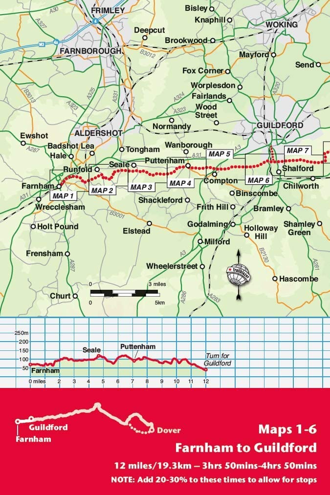 Topoguide de randonnées (en anglais) - North Downs Way | Trailblazer guide petit format Trailblazer 