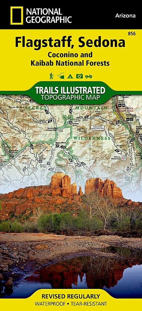 Trails Map of Flagstaff / Sedona (Coconino & Kaibab National Forests, Arizona), # 856 | National Geographic carte pliée National Geographic 