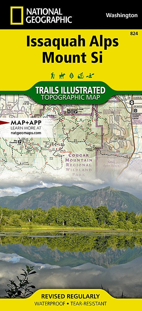 Trails Map of Issaquah Alps / Mount Si (Washington), # 824 | National Geographic carte pliée National Geographic 
