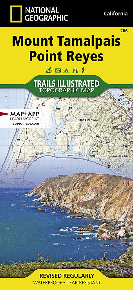 Trails Map of Mount Tamalpais / Point Reyes (Californie), # 266 | National Geographic carte pliée National Geographic 