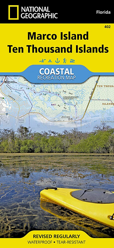 Trails Map of Ten Thousand Islands, Marco Island (Florida), # 402 | National Geographic carte pliée National Geographic 
