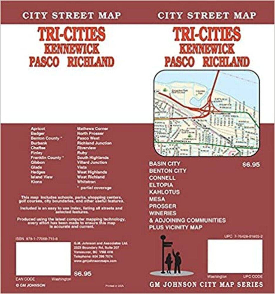Tri-Cities Washington-Kennewick, Pasco and Richland | GM Johnson carte pliée 