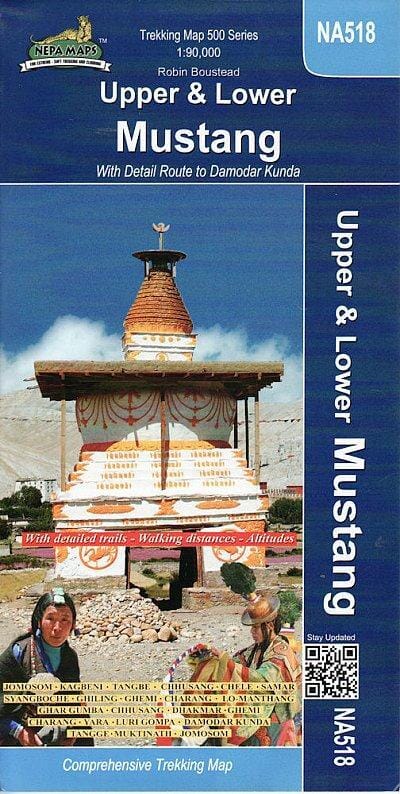Upper & Lower Mustang : Nepal Trekking Map Na518 | Himalayan MapHouse Road Map 