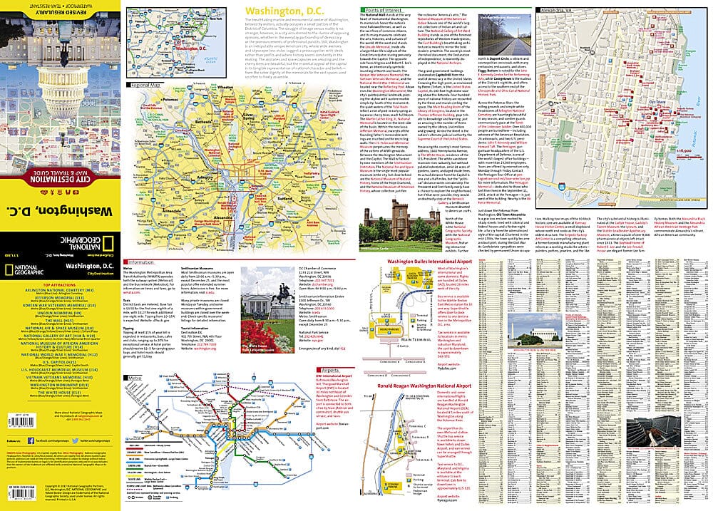 Washington D.C. DestinationMap | National Geographic Maps carte pliée National Geographic 